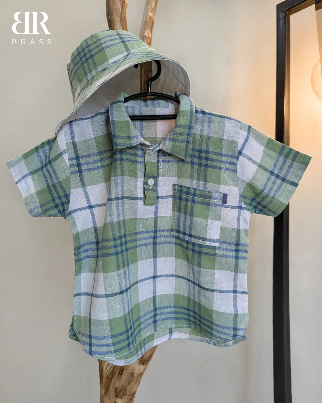 Cotton Linen Shirt with Bucket Hat
