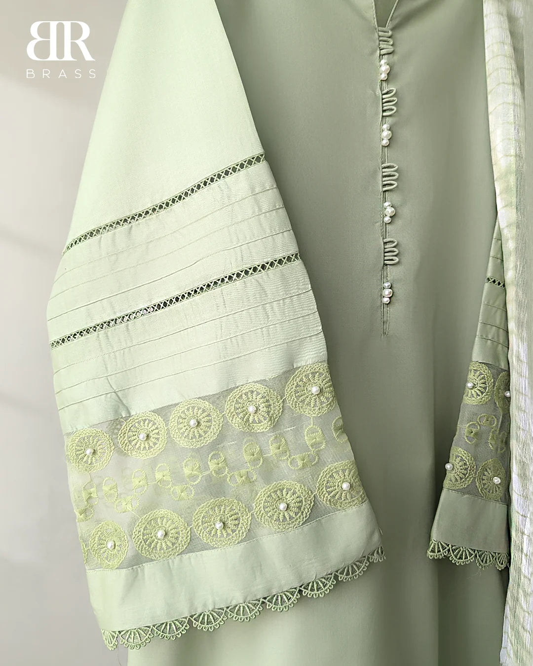 3 - Piece Pure Lawn Suit with Pure Chiffon Dupatta