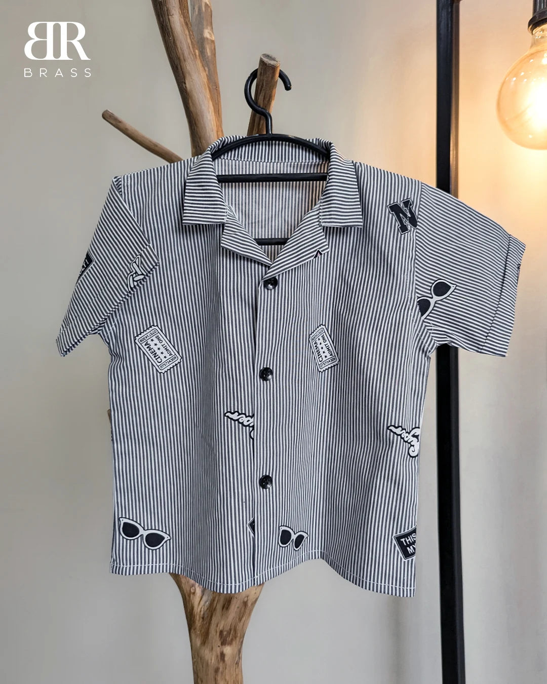 Cotton Shirt with Coat-Collar
