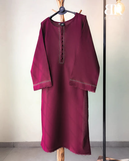 Dark Rose – 2 Piece Cotton Lawn Solid Essentials