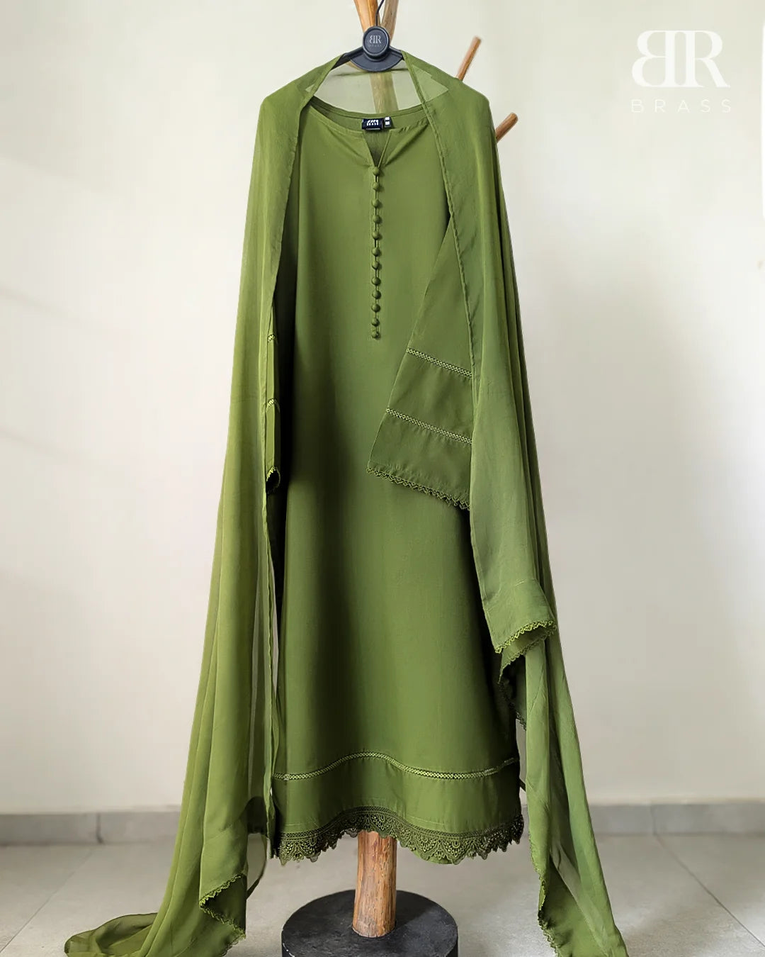 3 - Piece Pure Lawn Suit with Pure Chiffon Dupatta