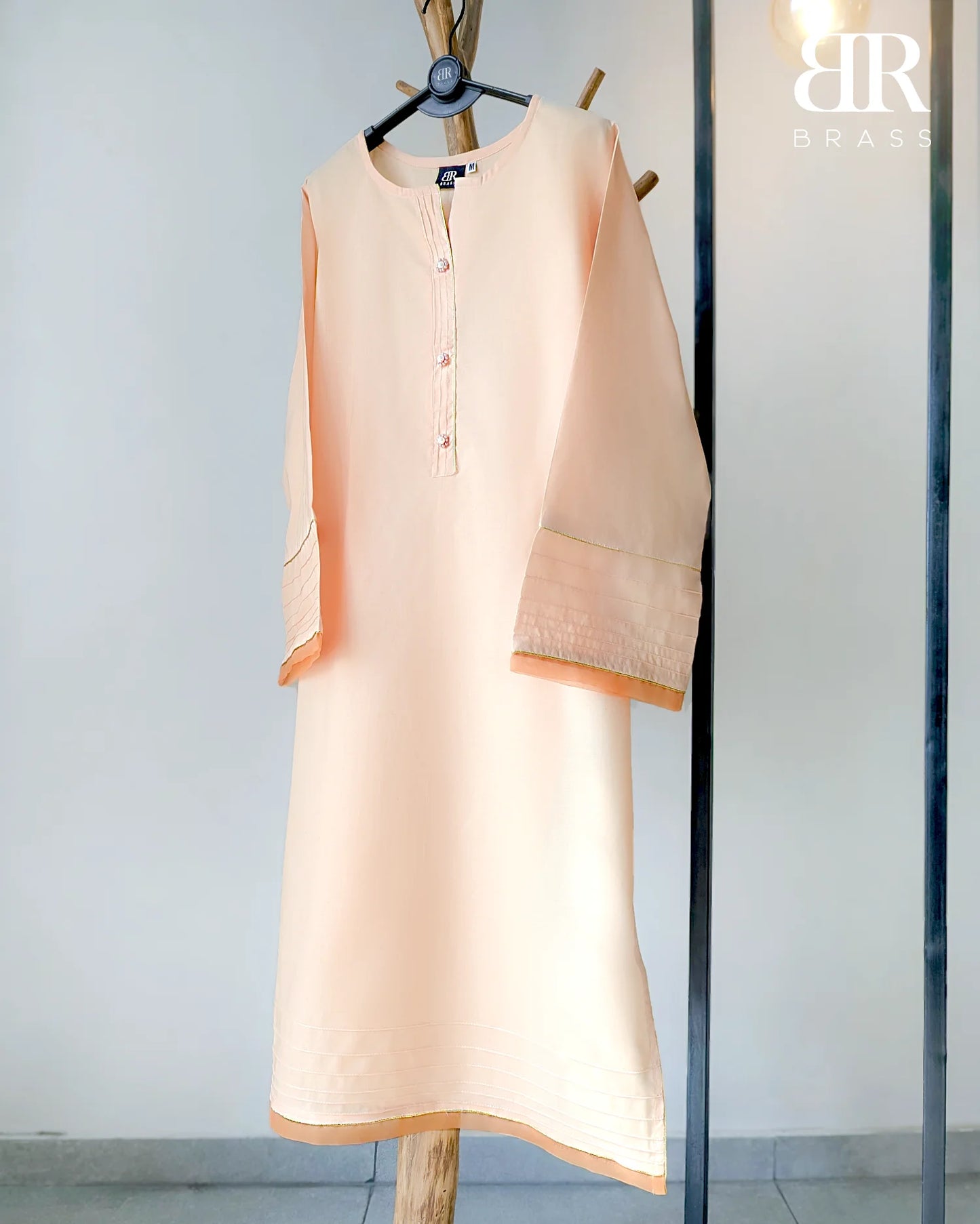 Tropical Peach – 2 Piece Cotton Lawn Solid Essentials