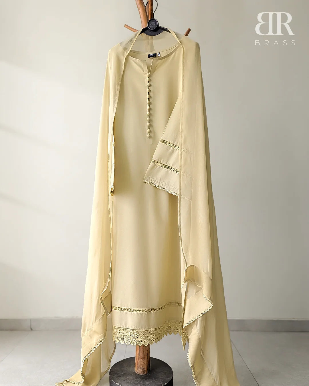 3 - Piece Pure Lawn Suit with Pure Chiffon Dupatta