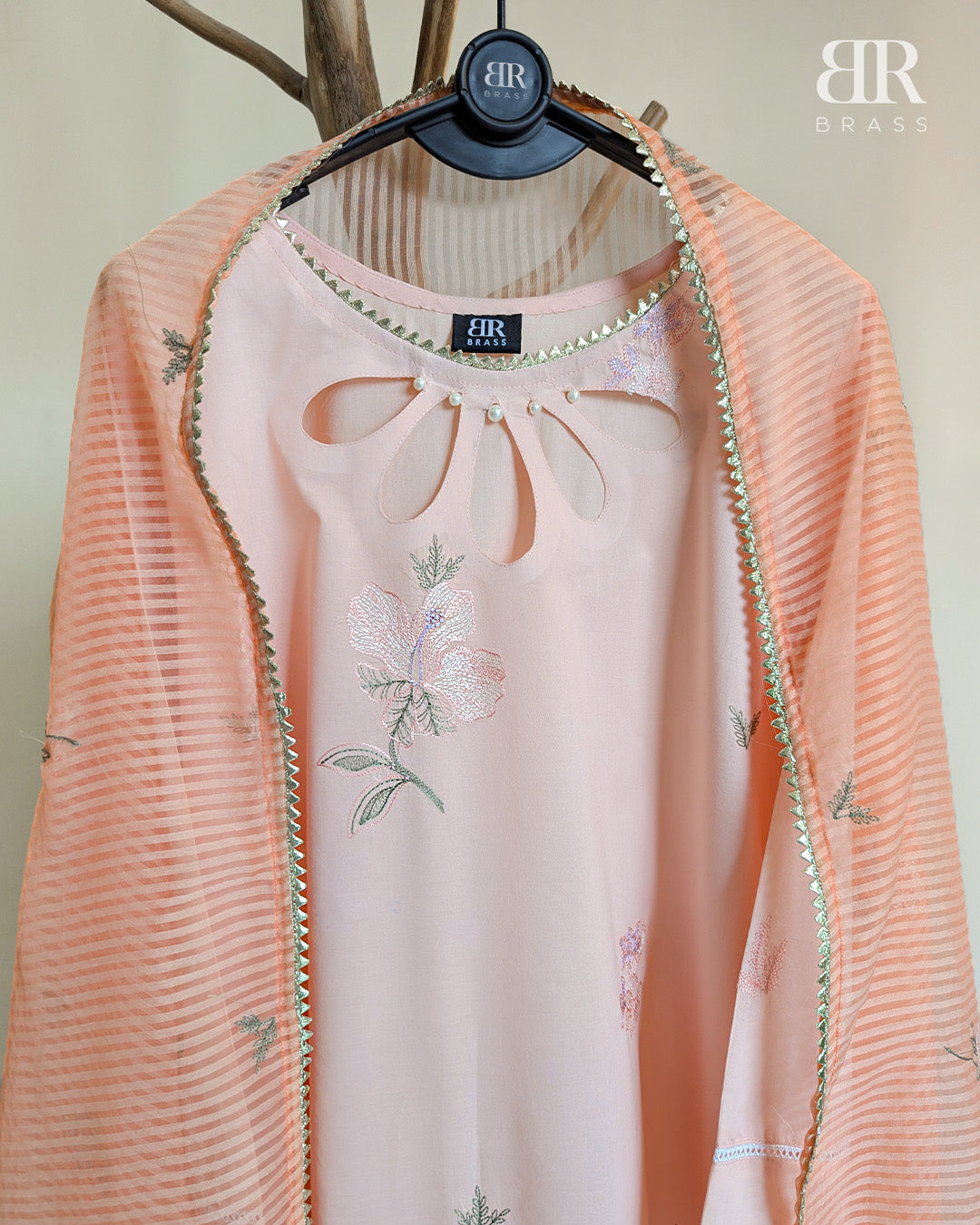 3-Piece Embroidered Cotton Lawn Suit