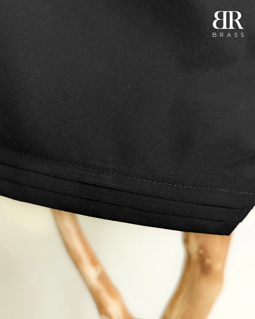 Black Cotton Shorts