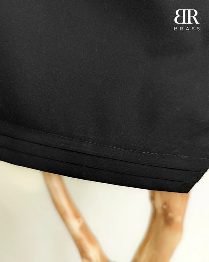 Black Cotton Shorts