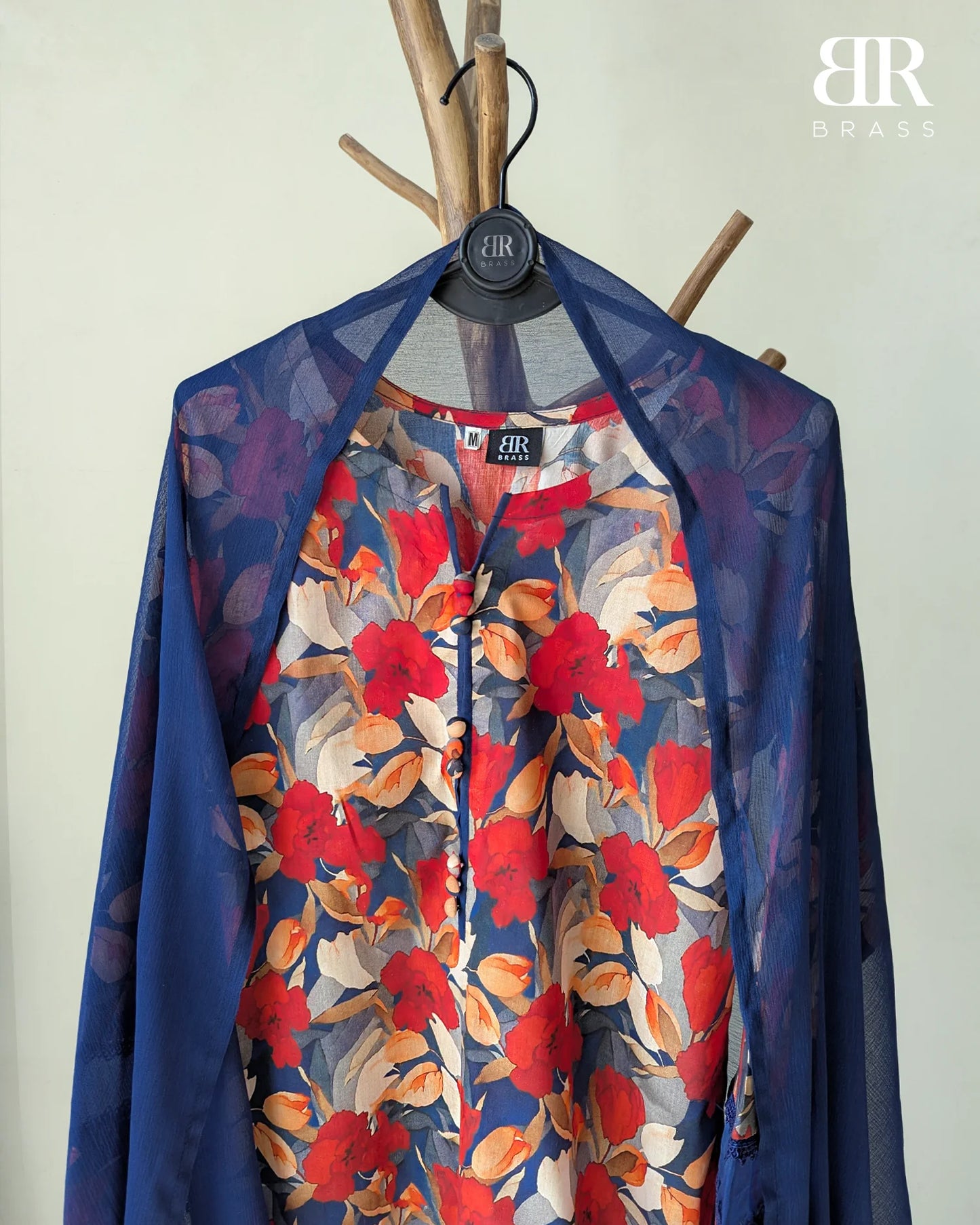 Midnight Bloom – 3 Piece Premium Lawn Suit