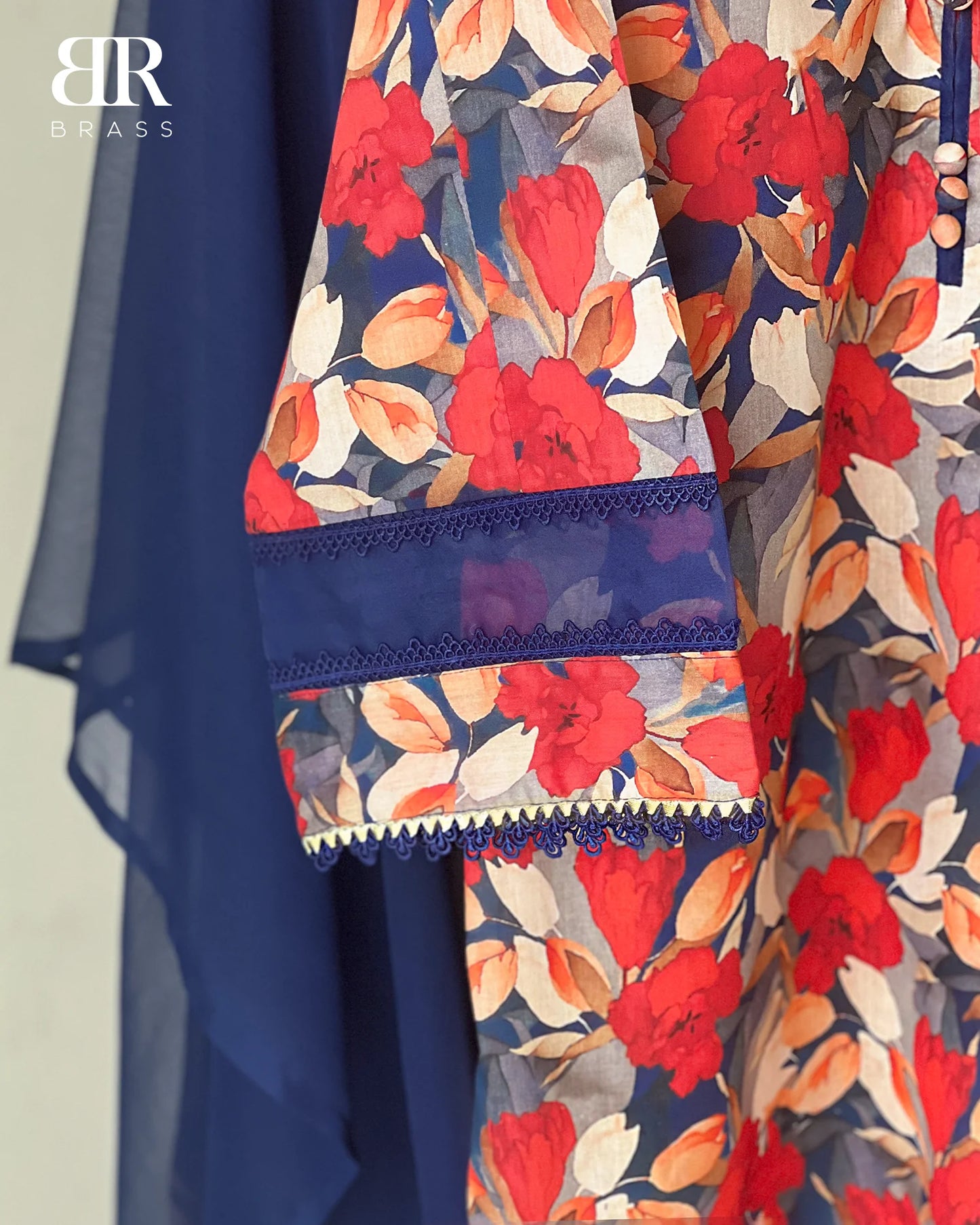 Midnight Bloom – 3 Piece Premium Lawn Suit