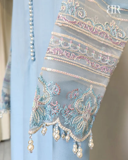 4 Piece Embroidered Chiffon Suit