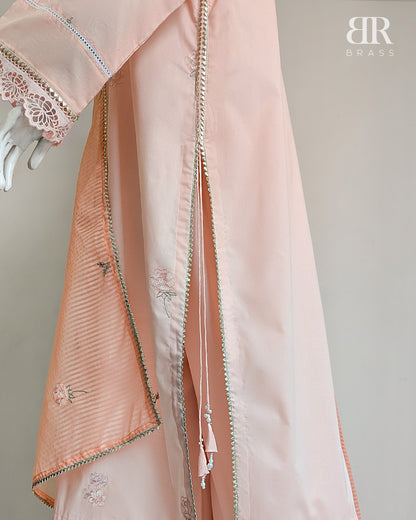3-Piece Embroidered Cotton Lawn Suit