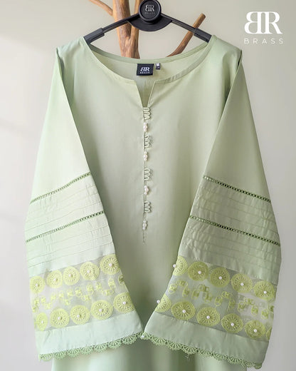 3 - Piece Pure Lawn Suit with Pure Chiffon Dupatta