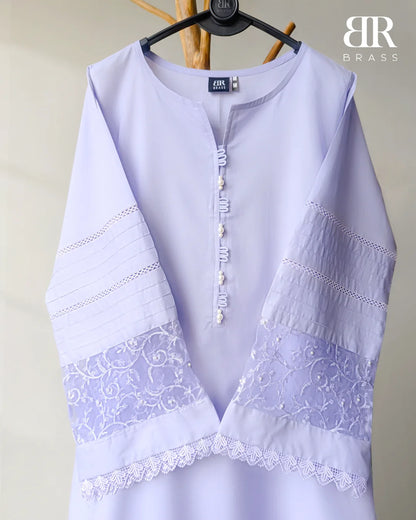 3 - Piece Pure Lawn Suit with Pure Chiffon Dupatta