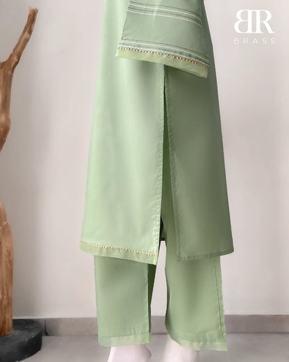 Sage Green – 2 Piece Cotton Lawn Solid Essentials