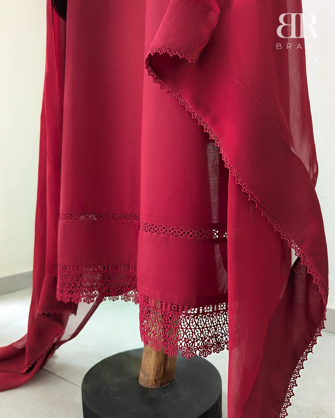3 - Piece Pure Lawn Suit with Pure Chiffon Dupatta