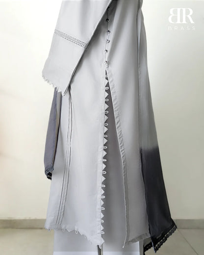 3 - Piece Pure Lawn Suit with Pure Chiffon Dupatta