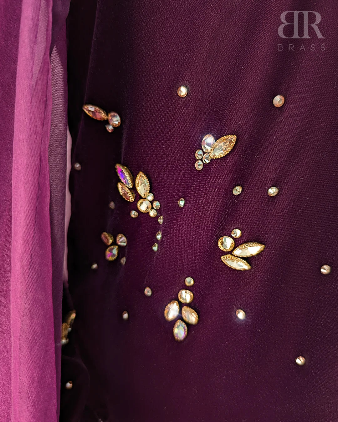 Winter Bloom 3 piece Luxury Velvet Hand embellished Set