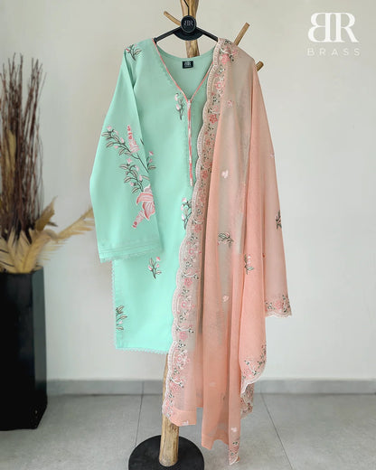 3-Piece Embroidered Lawn Suit